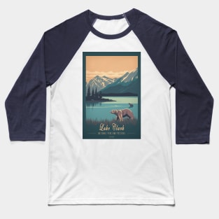 Lake Clark National Park Vintage Travel Poster Baseball T-Shirt